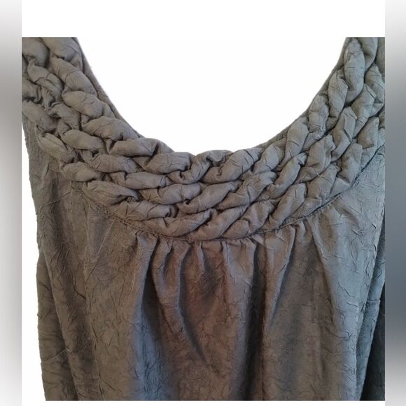 🌸 LANE Bryant Black LBD Sleeveless Knotted scoop Neck Sheath Dress Pockets 22 - Picture 2 of 12